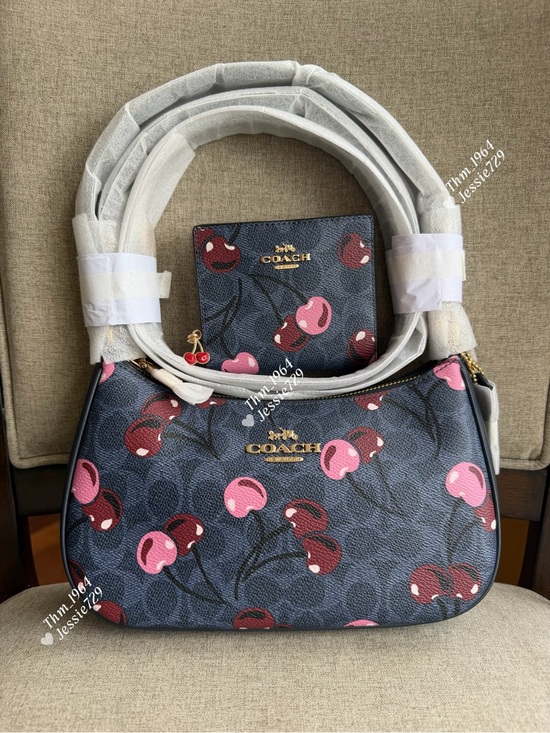 Coach Handbags - NWT！2PCS COACH TERI SHOULDER BAG IN SIGNATURE CANVAS WITH CHERRY PRINT（CY694）